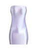 Vestido de Yoga Metálico Stretch Justo Sem Alças, Saia Curta Bodycon, Vestido Bodycon Justo Sem Alças Hot Girl