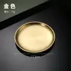 Placa Redonda Dorada Gruesa Estilo Coreano de Acero Inoxidable para Barbacoa Plato Plano Poco Profundo para Comer Filete Estilo Occidental Plato Redondo Plano para Frutas con Espetón para Huesos