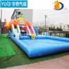 Modelo de Aire Inflable Equipamiento de Diversión para Deportes al Aire Libre Equipamiento de Diversión Acuática Tobogán de Agua Grande Parque Acuático Móvil
