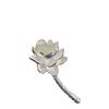 Prata s925 Estilo Nacional Vintage Broche Personalizado Feminino Pin Jade Lótus Lótus Peito Alto Luxo Elegante Vintage