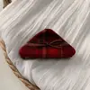 Pinza de Plátano Retorcido Roja con Lazo para Año Nuevo y Navidad para Mujer, Dulce Accesorio para el Cabello de Princesa para Cola de Caballo