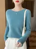 Cardigã Feminino 100% Lã Pura para Outono e Inverno Transfronteiriço, Suéter de Tricô Pulôver Solto Camisa Base