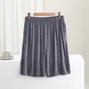 Shorts Masculino de Modal Finos Largos Tamanho Grande Verão Casuais Calças para Casa 2024