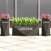 Caixa de Flores de Aço Inoxidável Combinação Caixa de Plantio Retangular para Escritórios de Vendas, Praças, Ruas, Grades de Ferro para Jardim Municipal Calhas de Flores