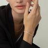 Estilo Francês Europeu e Americano Moderno Versátil Estilo Ins Moderno Simples e Requintado Pulseira de Zircônia Feminina Pequena Empilhável Luxo Leve