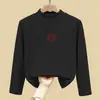 Camada de base estilosa com forro de fleece para meninas, coleção outono/inverno 2026, nova blusa infantil de manga longa, camiseta de bebê