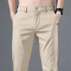 Pantalones finos de seda helada de verano al por mayor para hombre, pantalones casuales holgados, combinan con todo, tendencia, nuevos, ultradelgados, de secado rápido, pantalones