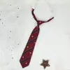 Corbata de moño para hombre Corbata de moño para mujer Floral Versátil JK Uniforme japonés Sin banda elástica Material escolar Jardín de infantes Rayado Estilo Campus