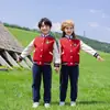Roupas de jardim para creche Primavera e Outono 2023 novo uniforme escolar primário estilo britânico uniforme de classe infantil uniforme de beisebol de quatro peças