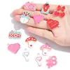 Colgante Rosa para Regalo del Día de San Valentín Hecho de Aleación con Goteo de Aceite, Accesorios para Joyería DIY, Pulsera, Pendientes, Llavero, Colgante W627