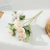 Decoraciones Simuladas de Hortensias y Rosas para Arreglos Florales de Mesa en Restaurantes Interiores, Decoraciones de Fondo para Bodas, Flores Artificiales al por Mayor