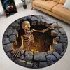 Tapete de sala de estar de Halloween transfronteiriço, resistente à sujeira e fácil de limpar, tapete de veludo cristal doméstico, tapete de área grande para cobrir todo o sofá e mesa de centro