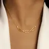 Collar Personalizado Grande de Clip de Papel Empalmado con Perlas de Imitación Accesorio de Moda Tendencia Regalo Navideño para Niñas