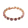 Pulseira de Alta Qualidade Pulseira de Cristal Azul Pulseira Europeia e Americana Acessível Luxo Elegante Estilo Frio Pulseira de Liga Leve Feminina Fábrica Atacado