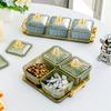 Plato de frutas para sala de estar, hogar, refrigerio, mesa de café, bocadillos, azúcar, frutos secos, plato de bocadillos, caja de almacenamiento de bocadillos, ligero, de lujo, de alta gama