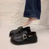 2026 Um Passo Dois Usos Sola Grossa Versátil Outono Novos Mocassins Femininos Preguiçosos Sapatos Individuais Estilo Universitário Pequenos Sapatos de Couro Femininos