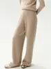 Nuevo Conjunto Casual de Dos Piezas para Mujer 100% Cachemira Pura Otoño 2026: Chaqueta + Pantalones, Textura de Gofre