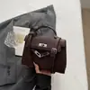 Bolsa Pequena Transfronteiriça com Textura Retrô Feminina Nova Moda Verão 2026 Bolsa de Mão Kelly Bolsa de Ombro Transversal