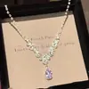 Collar Súper Brillante Princesa Fugitiva para Mujer, Nuevo Modelo 2024, Gama Alta, Lujo Ligero, Estilo de Nicho, Exquisita Cadena para Clavícula