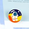 LiquidaciónBroche de Astronauta Insignia de Dibujos Animados Esmalte Metal Estilo Ins Pin de Solapa de Moda para Parejas