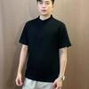 Popular Transfronterizo Talla Europea Talla Grande Camisa Polo Cuello de Solapa Manga Corta Tejido de Punto Para Hombre Seda de Hielo Verano Camiseta de Negocios Fábrica Venta al por Mayor