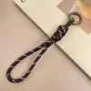 Cordão Colorido Novo para Celular Transfronteiriço, Corda Trançada Feita à Mão, Chaveiro para Capa de Celular DIY, Alça Destacável Anti-Perda para Garrafa de Água