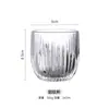 Taza de Café Helado Cold Brew Latte Americano con Rayas de Fuego Estilo Japonés, Vaso Grueso de Vidrio Retro, Estilo Ins