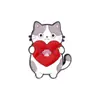 Nuevo Producto Más Vendido Transfronterizo: Broche de Gato Lindo, Insignia Decorativa de Animal de Dibujos Animados para Mochila y Ropa, Accesorio de Aleación