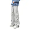 Pantalones de Esquí Impermeables con Forro de Terciopelo para Otoño e Invierno para Hombre, Marca de Moda, Pantalones Cargo Rectos Holgados para Exteriores, Pantalones Casuales Gruesos