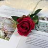 Hidratante de feltro feito à mão rosa flor artificial única decoração para casa segurando flor buquê de casamento atacado comércio exterior