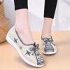 Zapatos de Tela Estilo Nuevo de Primavera y Otoño Old Beijing para Mujer, Cómodos, Ligeros, de Suela Suave para Mamá, Planos, Estilo Étnico, Casuales para Mujer