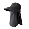 Sombrero de Sol Integral para Mujer Verano Anti-ultravioleta Cubre Rostro Sombrero de Pescador Máscara Protección Cuello Sombrero Protector Solar Integrado para Exteriores