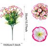 Bucet de Flores Artificiales de Gloria de la Mañana Transfronterizo Flor Individual de Plástico Seda Flor Seca Cerca de Macizo Arreglo Floral Decoración Pastoral
