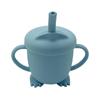 Vaso de Paja de Silicona para Bebé con Tapa, Entrenamiento para Beber Agua Anti-Caída y Anti-Escaldaduras, Vaso para Aprender a Beber para Niños, Punto de Fábrica Transfronterizo
