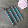 Set de 4 piezas para hornear de acero inoxidable grupo de tallado esférico palillo para píldoras ojo de muñeco de arcilla bolsa de herramientas de modelado
