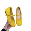Sapatilhas Aumentadoras de Altura com Laço e Boca Rasa, Sapatos de Dança Foscos, Pés Sem Cansaço, Sapatos Mary Jane Femininos Aumentadores de Altura, Novo Estilo Outono 2025