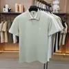 Camiseta tipo Polo Leishbert de Fibra de Bambú y Nylon Elástico Sin Costuras para Hombre de Manga Corta Camiseta de Manga Corta Transpirable de Verano sin Planchar