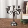 Candelabro Estilo Europeo Accesorios de Boda Cena a la Luz de Velas de Hotel Decoración del Hogar Candelabro de Club