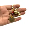 Chaveiro Mini Baifuku de Latão Pendente para Carro Bolsa Pendente Cinco Imperadores Dinheiro Latão Cabacinha Pode Ser Aberto para Entrega como um Conjunto Completo