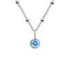 Collar con Piedra de Nacimiento Chapado en Oro de 14K Transfronterizo para Mujer, Acero Inoxidable No Descolorante Nicho Colgante de Diamante Único Cadena para Clavícula Venta al por Mayor