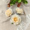 Horquilla de Cabeza de Rosa de Capuchino Simulada Diadema de Cabeza de Flor Accesorios para el Cabello Material de Decoración para Ropa y Zapatos Cabeza de Flor Simulada Flor