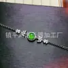 Madagascar Alta Calidad Hielo Incrustado Calcedonia Verde Lujo Pulsera Completa de Diamantes Ágata Pulsera para Mujer Joyería Suministro para Transmisión en Vivo