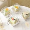 Caja Cortadora de Pastel de 3 Pulgadas 4 Pulgadas Tiramisú Lasaña Pastel Vasco Caja de Empaque para Postre Altura