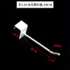 Gancho para Tubo de Tarjeta Blanco y Negro Engrosado 1.0 cm Ranura para Tarjeta Tubo Cuadrado Barra Transversal Estante Gancho Decorativo Tubo Cuadrado de 20 mm Gancho Recto