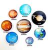 Imanes de Refrigerador Tridimensionales del Sistema Solar de Cristal Ocho Planetas Transfronterizos Adornos de Cristal Cristales de Vidrio Magnéticos Ayudas Didácticas de Astronomía