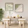 Pintura decorativa de estilo crema para restaurante, decoración de pared para mesa de comedor, pintura colgante, estilo silencioso, sentido avanzado, mural abstracto de dos piezas para comedor