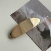Clip de pico de pato ovalado de aleación simple de estilo coreano, clip de resorte que combina con todo, clip lateral de metal brillante, accesorios para el cabello con flequillo