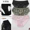 Bragas de Encaje Satinado Exclusivas Transfronterizas para Mujer, Sin Costuras de Cintura Media Transpirables Lujosas Sexy en Múltiples Colores