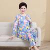 45 algodão seda alta densidade pijama feminino terno algodão artificial verão fino meia-idade e idosos mãe manga curta casa