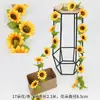 Simulação de girassol em rattan para decoração de casa, flor de girassol, 26 cabeças, decoração de varanda, simulação de casamento em rattan, flor transfronteiriça